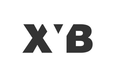 XYB logo tasarımı. İlk harf X Y B kalın yazı tipi teknoloji girişimleri, danışmanlık, kurumsal markalaşma. Yaratıcı şirket adı, manşet başlıkları tipografi kimliği, moda logoti tipi. Vektör illüstrasyonu.