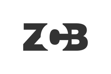 ZCB logo tasarımı. İlk harf Z C B kalın yazı tipi teknoloji girişimleri, danışmanlık, kurumsal markalaşma. Yaratıcı şirket adı, manşet başlıkları tipografi kimliği, moda logoti tipi. Vektör illüstrasyonu.