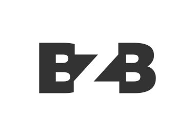 BZB logo tasarımı. İlk harf B Z B kalın yazı tipi teknoloji girişimleri, danışmanlık, kurumsal markalaşma. Yaratıcı şirket adı, manşet başlıkları tipografi kimliği, moda logoti tipi. Vektör illüstrasyonu.