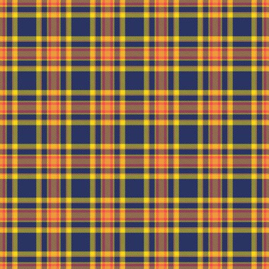 Klasik ekose desenli, mavi, sarı ve turuncu renkli modern bir palet. Özgeçmiş, tekstil, moda ve tasarımlar için ideal konforlu, sıcak ve şık bir his gerekir..