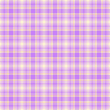 Pastel ekose desenli yumuşak mor ve krem rengi dokular. Tekstil tasarımı, arka plan ya da yaratıcı projeler için mükemmel. Çok yönlü, şık.