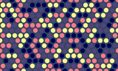 Soyut Pastel Polka nokta deseni. Canlı, eğlenceli bir tasarım, geometrik, tekrarlayan bir motifi var. Web sitesi geçmişi, tekstil ve oyuncu markalar için ideal.