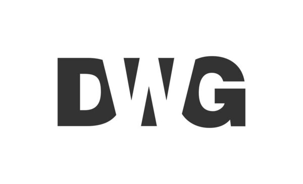 DWG logo design. Initial letter D W G bold font style for tech startups, consulting, corporate branding. Creative company name, headlines typography identity, trendy logotype. Vector illustration.