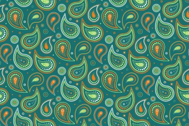 Kumaş renginde şık kıyafetler. Doğu kartı tekrar mandala için. Desen şablonuyla dekore et. Paisley tuval ile güzel bir klasik.