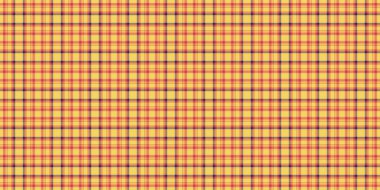 Sıcak kareli tasarım. Sarı, kırmızı ve mavi renkli nostaljik kumaş deseni. Arka planlar, moda, el sanatları ve tekstil için mükemmel. Sonbahar temaları için harika.