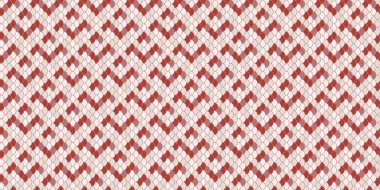 Soyut geometrik dikişsiz desen. Kırmızı ve bej iç içe geçmiş, arka plan, tekstil veya web sitesi tasarımı için mükemmel desenli, görsel olarak çekici bir tasarım oluşturur..