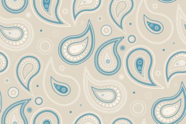 Selamlama desenli yüzey stili. Moda materyali sonsuzluk tekrarı. Resim olayı eski moda bir sayfa. Viktorya dönemi salatalığı, şal deseni tasarımcısı..