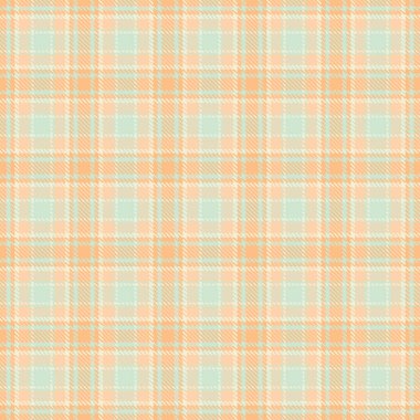 Kusursuz ekose desenli. Şeftali, nane ve krem rengi klasik kareli doku tasarımı. Geçmişi, tekstili ve el sanatları için mükemmel. Çok yönlü ve şık..