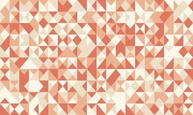 Mercan ve krem üçgenlerinin soyut geometrik deseni. Web sitesi geçmişi, tekstil tasarımı veya modern markalaşma için mükemmel..