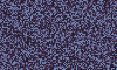 Mor ve mavi tonlarında soyut pikselleşmiş doku. Arkaplan, web sitesi tasarımı veya dijital kamuflaj efekti yaratmak için ideal.