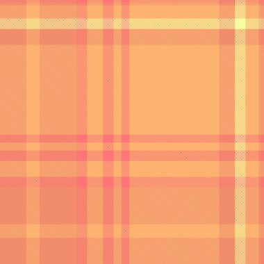 Şeftali, mercan ve kremalı sıcak ekose desenli. Samimi, klasik bir estetik yaratıyor. Geçmişi, tekstili ve modası geçmiş tasarımları için ideal..