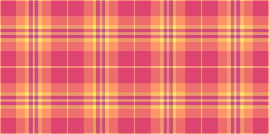 Pembe, turuncu ve sarı tonlarda canlı ekose desenler. Kusursuz tekstil tasarımı, arka planlar, kumaşlar ve grafik projeler için mükemmel, sıcak, neşeli bir dokunuş ekleyerek,.