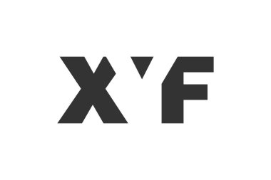 XYF logo tasarımı. Teknoloji girişimleri, danışmanlık, kurumsal markalaşma için ilk harf X Y F koyu yazı tipi. Yaratıcı şirket adı, manşet başlıkları tipografi kimliği, moda logoti tipi. Vektör illüstrasyonu.