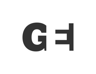 GEI logo tasarımı. İlk harf G E I kalın yazı tipi teknoloji girişimleri, danışmanlık, kurumsal markalaşma. Yaratıcı şirket adı, manşet başlıkları tipografi kimliği, moda logoti tipi. Vektör illüstrasyonu.