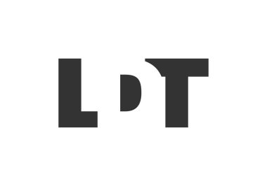 LDT logo tasarımı. İlk harf L D T koyu yazı tipi. Teknolojik girişimler, danışmanlık, kurumsal markalaşma için. Yaratıcı şirket adı, manşet başlıkları tipografi kimliği, moda logoti tipi. Vektör illüstrasyonu.