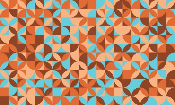 Canlı orta yüzyıl modern geometrik desen. Kusursuz dizayn. Toprak renkleri ve deniz mavisi aksanları var. Web sitesi geçmişi, tekstil ya da retroşik estetiğe ihtiyaç duyan her proje için mükemmel..