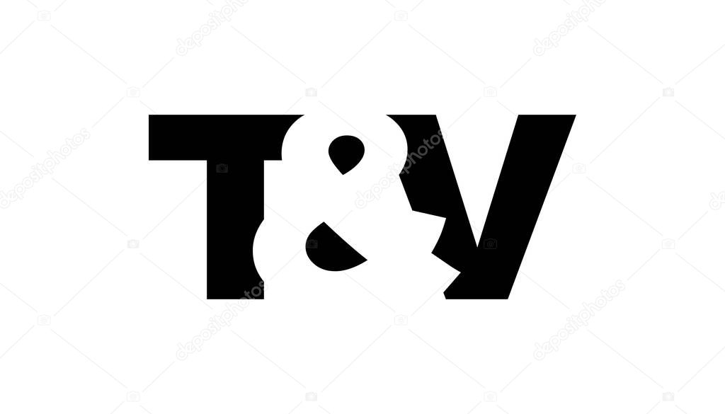 TV logo design in bold style. Black white identity symbol. Modern typography emblem. Corporate branding icon. Minimal business template.