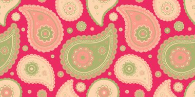 Dekorasyon çağdaş, boteh retro tarzı. Sayfa davetiyesinde dönen bitki. Kıvırcık Asyalıyla romantik bir ilişki. Etnik desenlerin büyüme geometrisi.