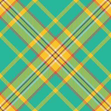 Parlak ekose desenli, kesişen sarı, yeşil ve ince aksanlı çizgiler. Klasik, ama modern. Tekstil, arkaplan ve grafik tasarım projeleri için ideal.