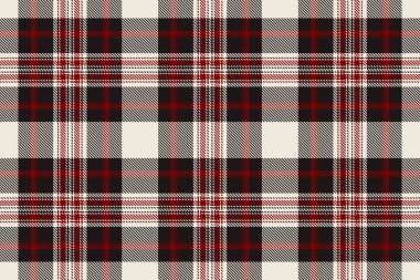 Klasik ekose desen. Kırmızı, siyah ve krem rengi sonsuz bir tartan tasarımı yaratır. Tekstil baskıları, arka planlar ya da şenlik temaları için ideal. Çok yönlü ve şık..