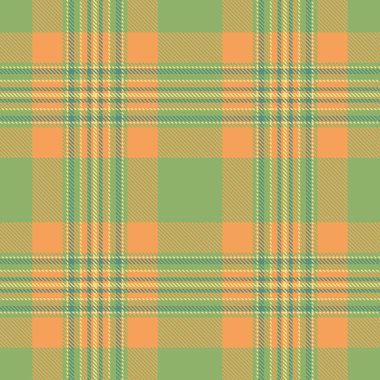 Kusursuz ekose desenli. Klasik turuncu, yeşil ve sarı tonlarda tartan baskısı. Arka plan, tekstil ya da geleneksel bir dokunuş için mükemmel..