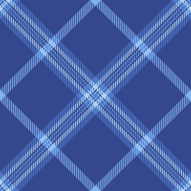 Klasik mavi tartan deseni. Tasarım, tekstil veya ambalaj kağıdı projeleri için çok yönlü kumaş arka planı. Geleneği, tarzı ve zamansız zarafeti temsil eder..