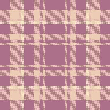 Leylak ve krem rengi ekose desenli. Kusursuz bir tartan tasarımı. Moda, tekstil, arka plan ve rahat, kırsal tasarımlar için mükemmel..