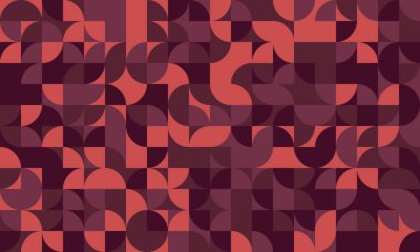 Maroon ve terracotta renkleriyle soyut geometrik desen. Arkaplan, web sitesi afişleri ya da tekstil baskıları için mükemmel bir görsel bağlantı tasarımı.