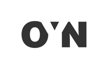 OYN logo tasarımı. Teknoloji girişimleri, danışmanlık, kurumsal markalaşma için ilk harf O Y N kalın yazı tipi. Yaratıcı şirket adı, manşet başlıkları tipografi kimliği, moda logoti tipi. Vektör illüstrasyonu.