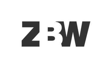 ZBW logo tasarımı. İlk harf Z B W kalın yazı tipi teknoloji girişimleri, danışmanlık, kurumsal markalaşma. Yaratıcı şirket adı, manşet başlıkları tipografi kimliği, moda logoti tipi. Vektör illüstrasyonu.