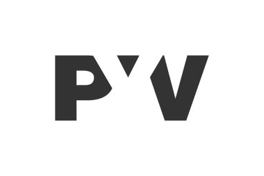 PYV logo tasarımı. İlk harf P Y V kalın yazı tipi teknoloji girişimleri, danışmanlık, kurumsal markalaşma. Yaratıcı şirket adı, manşet başlıkları tipografi kimliği, moda logoti tipi. Vektör illüstrasyonu.