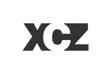 XCZ logo tasarımı. İlk harf X C Z kalın yazı tipi teknoloji girişimleri, danışmanlık, kurumsal markalaşma. Yaratıcı şirket adı, manşet başlıkları tipografi kimliği, moda logoti tipi. Vektör illüstrasyonu.