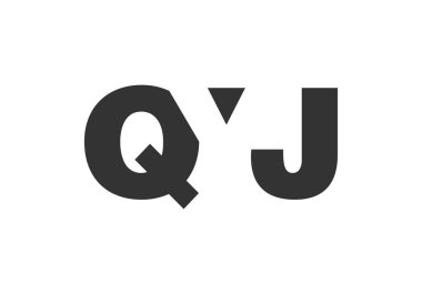 QYJ logo tasarımı. İlk harf Q Y J kalın yazı tipi teknoloji girişimleri, danışmanlık, kurumsal markalaşma. Yaratıcı şirket adı, manşet başlıkları tipografi kimliği, moda logoti tipi. Vektör illüstrasyonu.