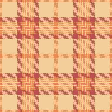 Otomatik ekose desenli. Ilık turuncu, bronz ve kırmızı renklerde kusursuz kumaş tasarımı. Mevsimsel tasarımlar ve samimi temalar için klasik bir tekstil arkaplanı ideali.