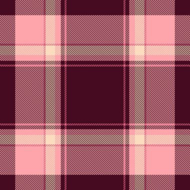 Klasik ekose desenli pembe, krema ve bordo tonları. Zamansız bir tasarım. Geçmişleri, kumaşları, grafik projeleri için kullan. Çok yönlü, zarif bir doku..