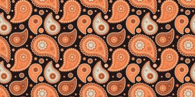 Eski Victoria döneminin doğu posteri. Süslenmek için arka plan halısı. Kusursuz desenli Asyalı halısı serin. Tropikal renkler ve zarif.