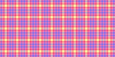 Pembe, mavi ve sarı renkli canlı ekoseli desenler. Klasik, çok yönlü bir tasarım arka plan, tekstil ya da tasarım projeleri için mükemmel. Neşeli ve şık bir dokunuş ekliyor..