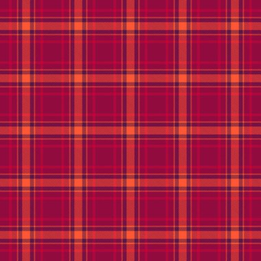 Sıcak bordo ve turuncu tonlarda klasik ekose desenli. Kumaş, arka plan ya da dijital projeler için kusursuz, tekrarlayan tasarım. Sonbahar, rahat doku..