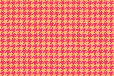 Canlı pembe ve turuncu houndstooth deseni. Tekstil tasarımı, moda, web sitesi geçmişi ya da cesur, geometrik dokuya ihtiyaç duyan her proje için mükemmel..
