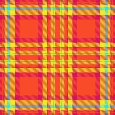 Canlı, pürüzsüz, parlak renkler içeren tartan desenli. Tekstil tasarımı, geçmiş ve moda projeleri için ideal. Neşeli ve modern ekoseli bir estetik..