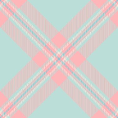 Pastel ekose desenli, kesişen pembe, açık mavi ve bej arkaplanda nane yeşili. Arkaplan, tekstil ya da hassas bir dokunuşa ihtiyaç duyan tasarımlar için kullan..