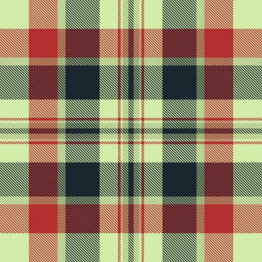 Açık arkaplanda kırmızı, yeşil ve koyu mavi iç içe geçmiş ekoseli desenler. Özgeçmiş, kumaş ve dokular için mükemmel..