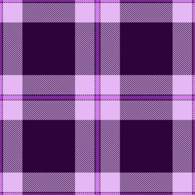 Mor tonlarda kusursuz ekoseli desen. Klasik bir tekstil tasarımı, arka plan, giysi ya da bayram teması. Çok yönlü ve görsel olarak çekici..