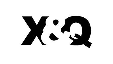 XQ logosu cesur bir şekilde tasarlandı. Siyah beyaz kimlik sembolü. Modern tipografi simgesi. Şirket marka ikonu. En küçük iş şablonu.
