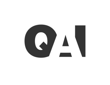 QAI logo tasarımı. Teknoloji girişimleri, danışmanlık, kurumsal markalaşma için ilk harf Q A I kalın yazı tipi. Yaratıcı şirket adı, manşet başlıkları tipografi kimliği, moda logoti tipi. Vektör illüstrasyonu.