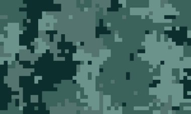 Sessiz yeşiller ve siyahlarla soyut dijital kamuflaj deseni. Geçmişler, dokular veya askeri temalı tasarımlar için idealdir. Gizlenme ve gizem hissi uyandırıyor..