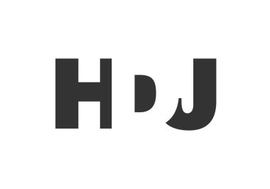 HDJ logo tasarımı. İlk harf HD J cesur yazı tipi teknoloji girişimleri, danışmanlık, kurumsal markalaşma. Yaratıcı şirket adı, manşet başlıkları tipografi kimliği, moda logoti tipi. Vektör illüstrasyonu.