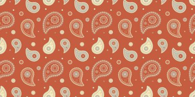 Boteh Dekoratif Sanat Asyalı. Süslü püslü bir elbise. İç canlılık, çizgili kabile. Muhteşem Farsça 'dan canlı bir özet.