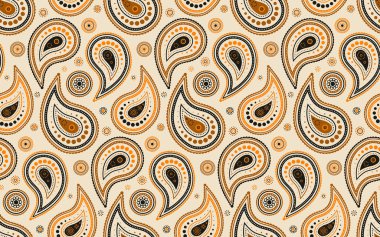 Bitkisel dokudan şal desenli resme. Moda eskizinin doğusundaki Retro tarzı. Dişi düz dizayn, tropikal fayans. Etnik canlılık harika paketleme yapıyor..