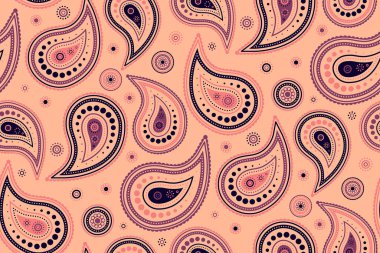 Kabile boho 'dan Motif Asyalı' ya. Doğu egzotik sanatında güzel sanatlar. Doğuda eski moda kıyafetler var. Viktoryan tarzının çiçekli renkli görüntüsü.